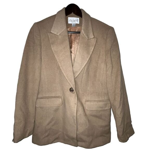 Conrad C Collection Blazer Wmns Sz 8 Medium Tan Camel‎ Hair Wool - Picture 1 of 10